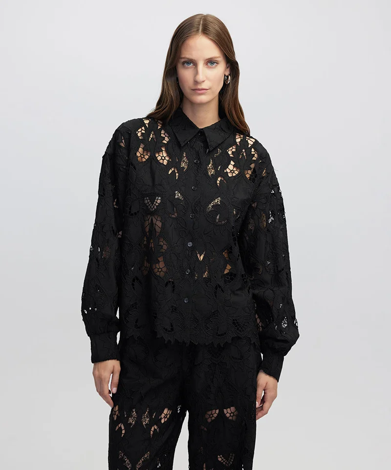 ابيكول Broderie Anglaise Shirt